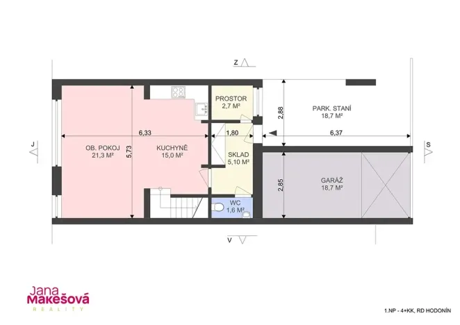 Prodej rodinného domu, Hodonín, Rozmarýnová, 150 m2
