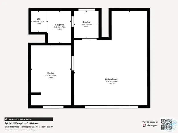 Pronájem bytu 1+1, Ostrava, Přemyslovců, 32 m2