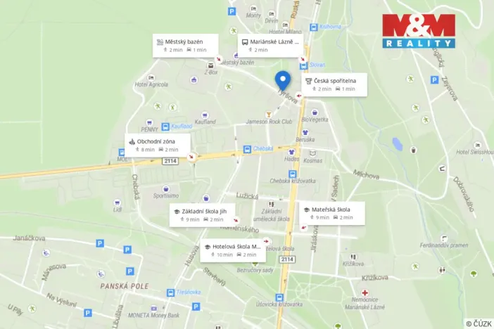 Pronájem bytu 3+1, Mariánské Lázně, Tyršova, 75 m2