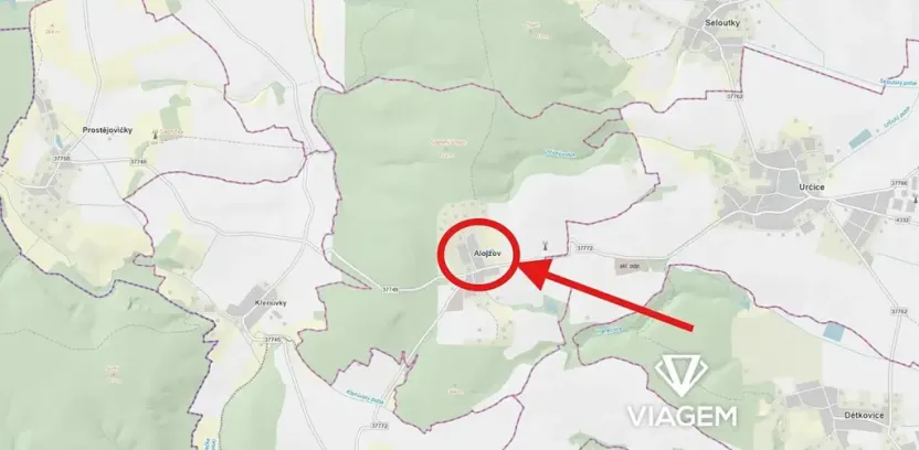 Prodej pole, Alojzov, 1244 m2