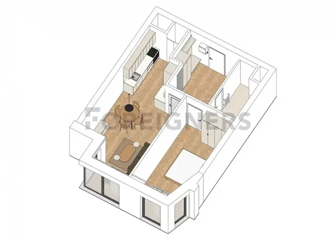 Pronájem bytu 2+kk, Brno, Jaselská, 51 m2