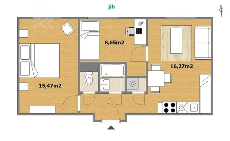 Pronájem bytu 3+kk, Praha - Břevnov, Břevnovská, 56 m2