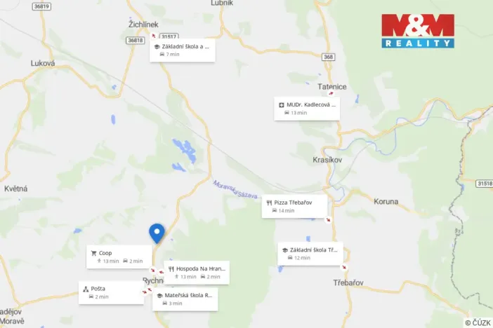 Prodej pozemku pro bydlení, Rychnov na Moravě, 1389 m2