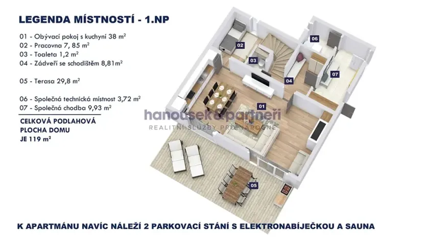 Prodej bytu 3+kk, Volary, 119 m2