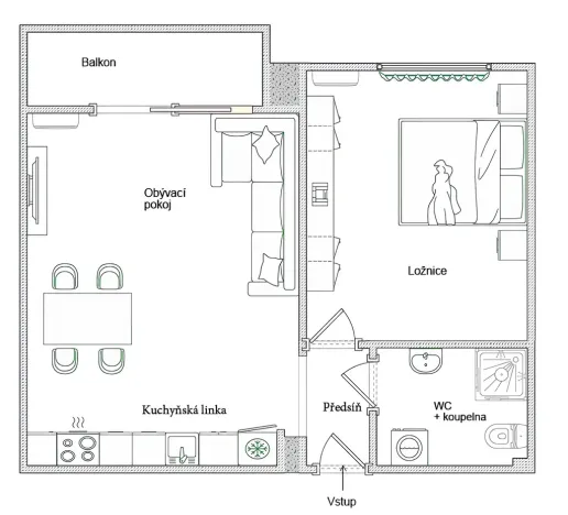 Prodej bytu 2+kk, Orikumi, Albánie, 44 m2