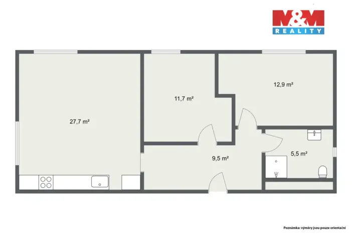 Pronájem bytu 3+kk, Karlovy Vary - Bohatice, Dubová, 67 m2