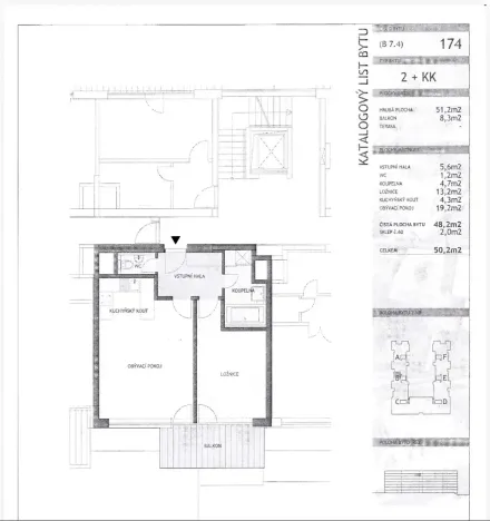 Pronájem bytu 2+kk, Praha - Karlín, Rohanské nábřeží, 52 m2