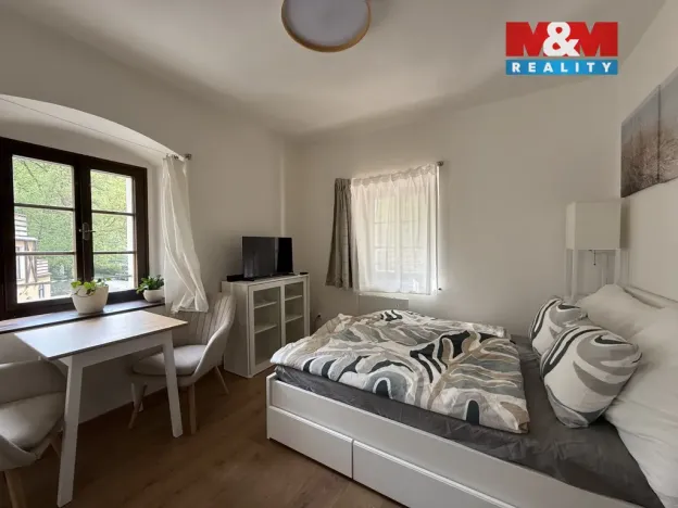 Pronájem bytu 1+kk, Líšnice, Spálený Mlýn, 17 m2