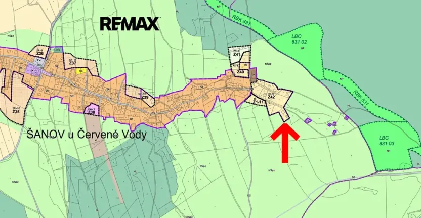 Prodej pozemku pro bydlení, Červená Voda, 1745 m2