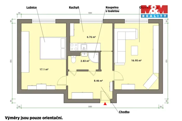 Prodej bytu 2+1, Cheb, V Zahradách, 52 m2