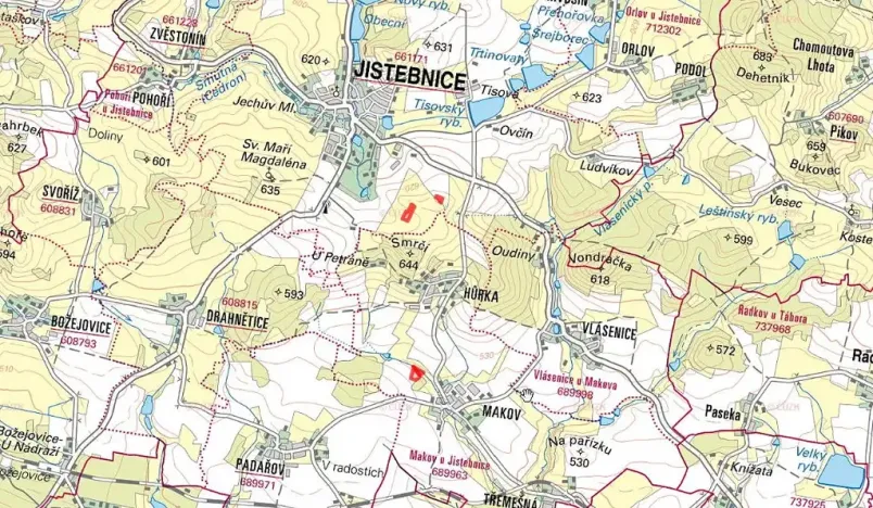 Prodej pole, Jistebnice, 5420 m2