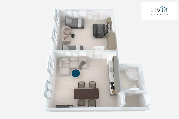 Pronájem bytu 2+kk, Olomouc, Masarykova třída, 62 m2