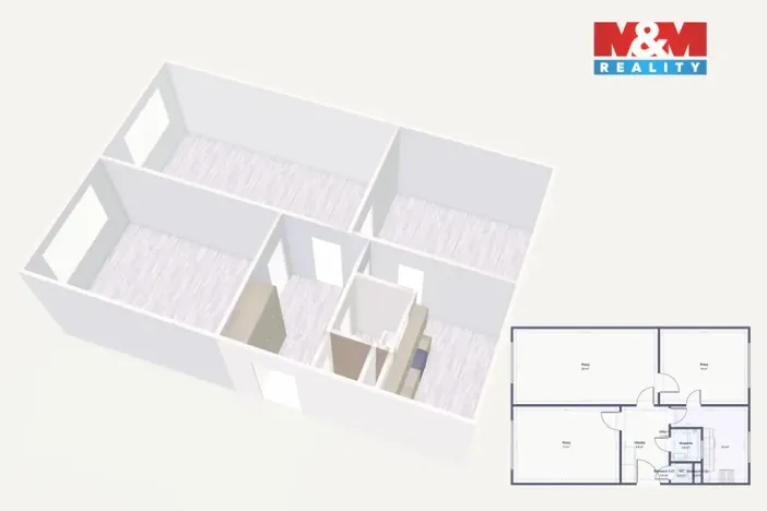 Prodej bytu 3+1, Praha - Malešice, Přistoupimská, 75 m2