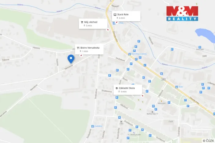 Pronájem bytu 2+1, Karlovy Vary - Stará Role, Nerudova, 50 m2