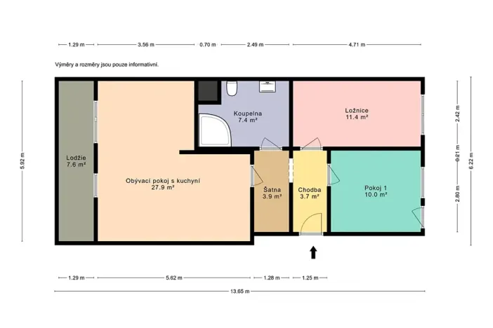 Prodej bytu 3+kk, Praha - Prosek, Jablonecká, 74 m2