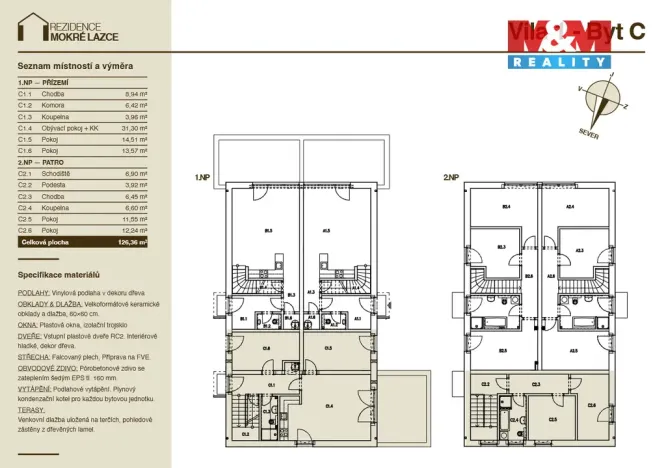 Prodej atypického bytu, Mokré Lazce, Generála Vlachého, 126 m2