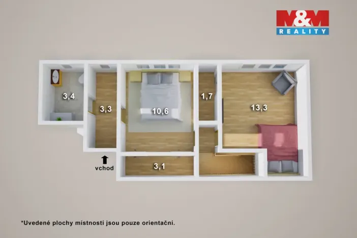 Prodej bytu 3+1, Teplice - Trnovany, Fügnerova, 76 m2