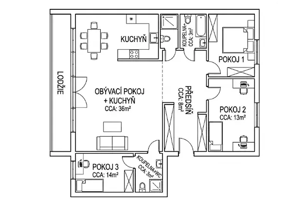 Prodej bytu 4+kk, Praha - Liboc, Navigátorů, 91 m2