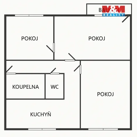 Prodej bytu 3+1, Jirkov, SNP, 68 m2