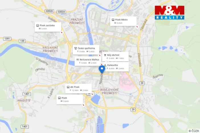 Pronájem kanceláře, Písek - Budějovické Předměstí, Nádražní, 63 m2