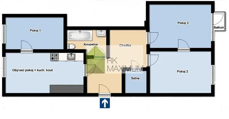 Pronájem bytu 3+1, Praha - Žižkov, Ondříčkova, 100 m2