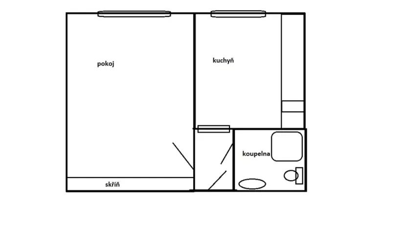 Pronájem bytu 1+1, Teplice, Moskevské náměstí, 30 m2