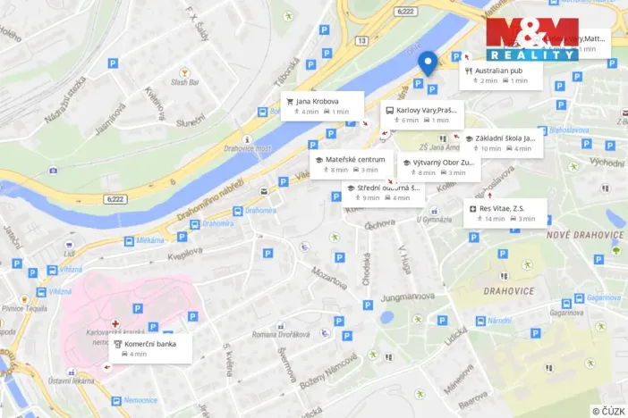 Prodej bytu 1+kk, Karlovy Vary - Drahovice, Mattoniho nábřeží, 45 m2