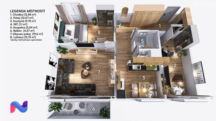 Prodej bytu 3+1, Brno, Spodní, 75 m2