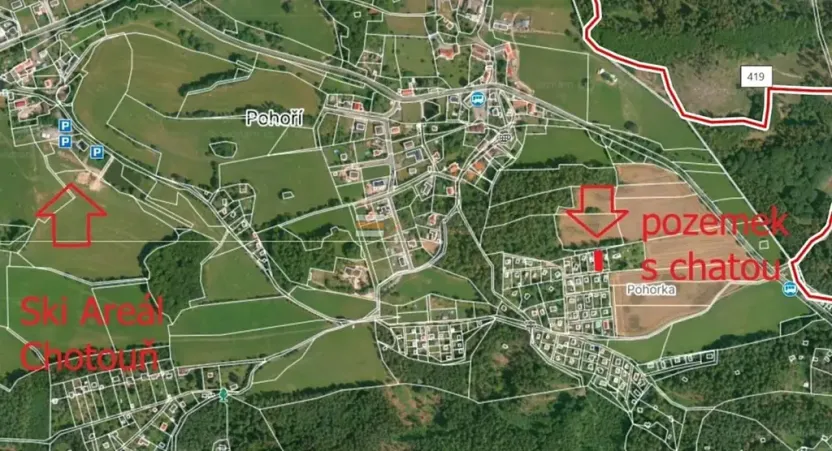 Prodej pozemku pro bydlení, Pohoří, 428 m2