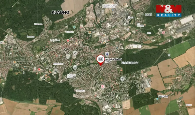 Pronájem bytu 1+kk, Kladno - Kročehlavy, Milady Horákové, 43 m2