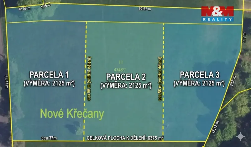 Prodej pozemku pro bydlení, Staré Křečany - Nové Křečany, 6629 m2
