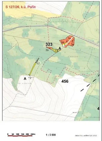 Prodej lesa, Dolní Hořice, 1735 m2