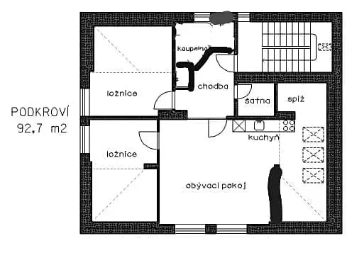 Pronájem bytu 4+kk, Praha - Kobylisy, Klíčanská, 93 m2