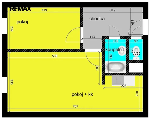 Prodej bytu 2+kk, Kolín, Želivského, 42 m2