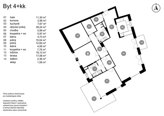 Prodej bytu 4+kk, Praha - Smíchov, Holečkova, 134 m2