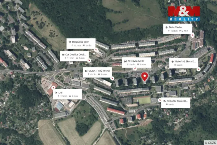 Prodej bytu 1+1, Ústí nad Labem - Severní Terasa, Šrámkova, 34 m2