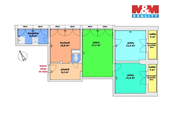 Prodej bytu 3+1, Ostrava - Poruba, Bulharská, 65 m2