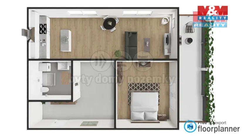 Pronájem bytu 2+kk, Třebíč - Vnitřní Město, Soukopova, 53 m2