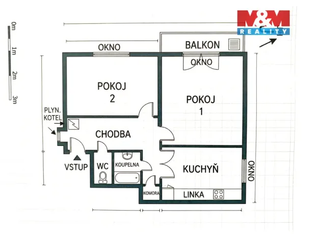 Prodej bytu 2+1, Brno - Řečkovice, Kárníkova, 62 m2