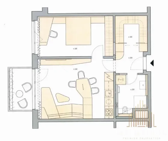 Pronájem bytu 2+kk, Praha - Třebonice, Thomasova, 57 m2