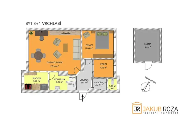 Prodej bytu 3+1, Vrchlabí, Dělnická, 71 m2