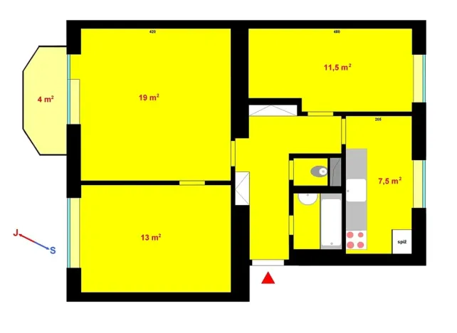 Pronájem bytu 3+1, Havlíčkův Brod, U Pekárny, 63 m2