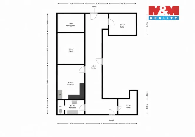 Pronájem bytu 3+1, Nemanice, 100 m2