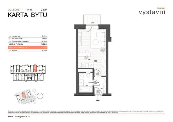 Prodej bytu 1+kk, Ostrava, Výstavní, 27 m2