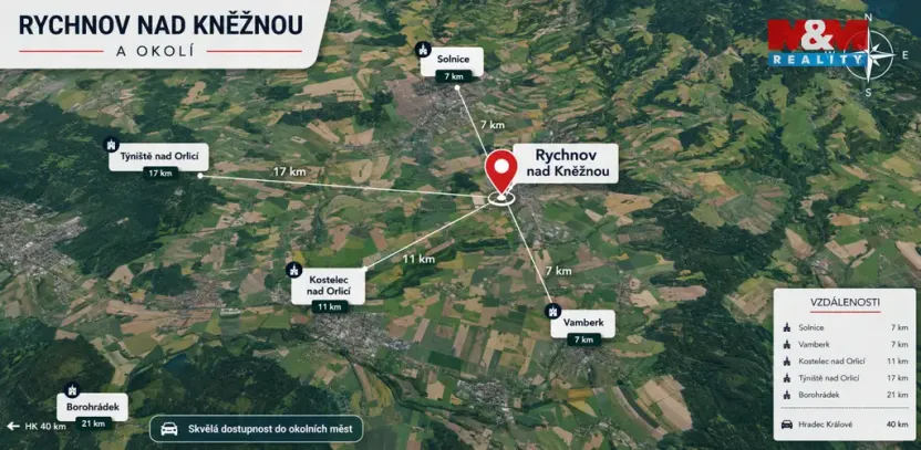 Prodej bytu 3+1, Rychnov nad Kněžnou, Na Trávníku, 65 m2