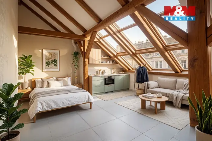 Prodej půdního prostoru, Praha, Husitská, 126 m2