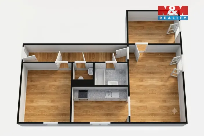 Prodej bytu 3+1, Nová Ves, 55 m2