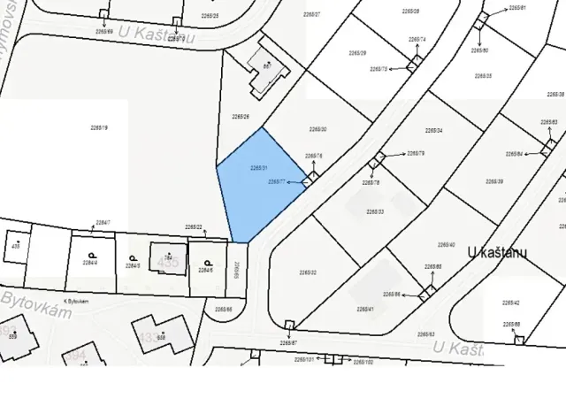 Prodej pozemku pro bydlení, Hudlice, U Kaštanu, 818 m2