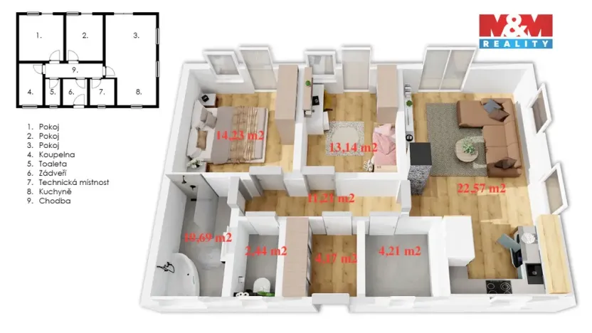 Prodej rodinného domu, Bavoryně, 74 m2