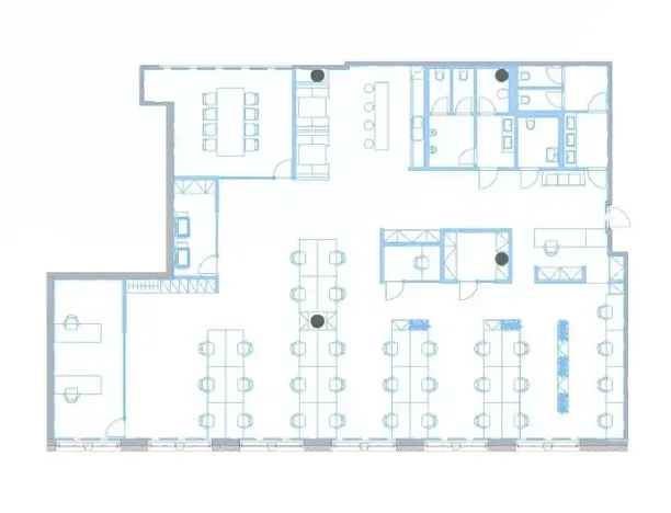 Pronájem kanceláře, Praha - Holešovice, Veletržní, 380 m2